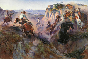 Charles M. Russell - The Wild Horse Hunters