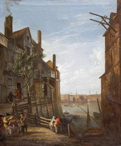 William Marlow - A View of The Thames at Southwark Looking Towards The City