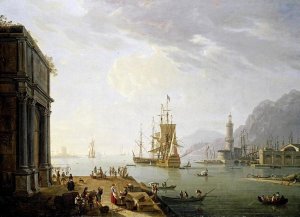 Thomas Patch - A Mediterranean Seaport, With a Triumphal Arch