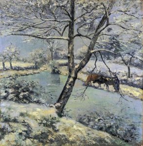 Camille Pissarro - Winter at Montfoucault with Snow, 1875