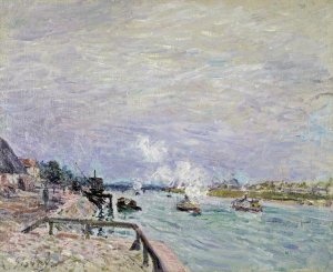Alfred Sisley - The Seine at Grenelle - Wet Weather