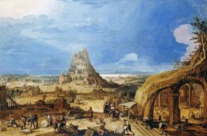 Hendrick Van Cleve III - The Building of The Tower of Babel