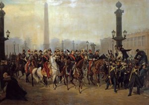 Victor Philippe Auguste - Napoleon With Staff In Place De La Concorde, Paris
