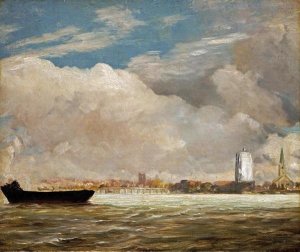 John Constable - On The Thames Near Battersea Bridge