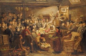 Arthur Percy Dixon - An Edinburgh Flower Market