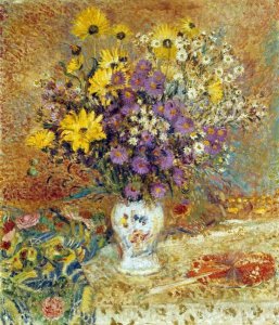 Georges Lemmen - A Vase of Flowers