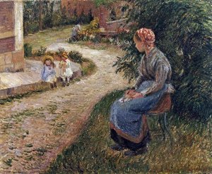 Camille Pissarro - The Maid Sitting In The Garden at Eragny