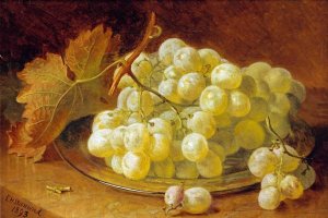 Eloise Harriet Stannard - Grapes On a Silver Plate