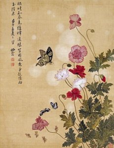 Ma Yuanyu - Corn Poppy and Butterflies