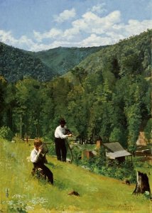 Thomas Pollock Anshutz - The Farmer and His Son at Harvesting