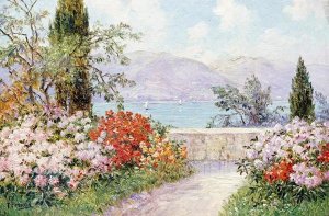 Friederich Arnold - The Gardens of The Villa Melzi on Lake Como
