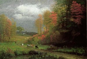 Albert Bierstadt - Rainy Day In Autumn, Massachusetts