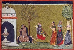 Bilaspur - Illustration From a Madhavanala Kamakandala Series