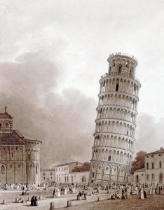 Jean-Baptiste Isabey - The Leaning Tower