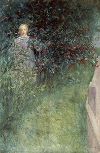 Carl Larsson - In The Hawthorn Hedge