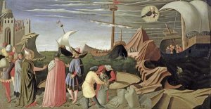 Fra Angelico - Predella Triptych Story of Saint Luke