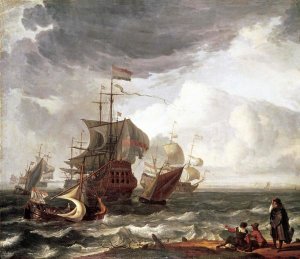 Ludolf Backhuysen - Dutch Warships