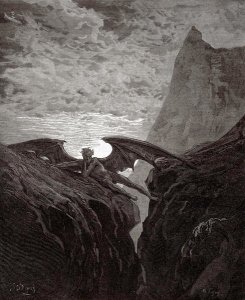Gustave Doré - Satan resting on the Mountain (from Milton's "Paradise Lost")