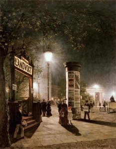 Carl Saltzmann - First Electric Street Light, Berlin