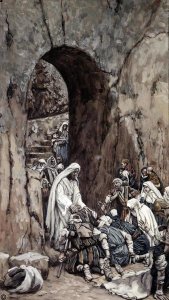 James Tissot - He Laid His Hands Upon the Sick