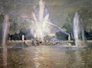 Paul Cesar Helleu - Great Waters in the Fountain