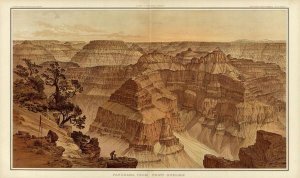 William Henry Holmes - Grand Canyon - Panorama from Point Sublime (Part I. Looking East), 1882