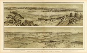 William Henry Holmes - Grand Canyon - Views looking east and south from Mt. Trumbull, 1882