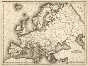 Samuel Augustus Mitchell - Map of Europe, 1839