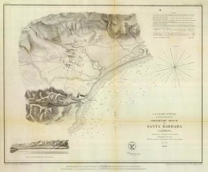 United States Coast Survey - Santa Barbara, California, 1853