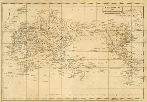 Aaron Arrowsmith - World Mercator's projection, 1812