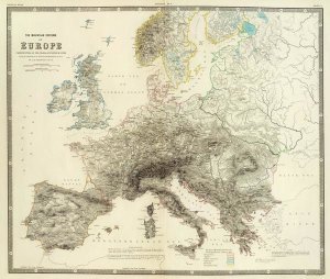 Alexander Keith Johnston - Mountains of Europe, 1854