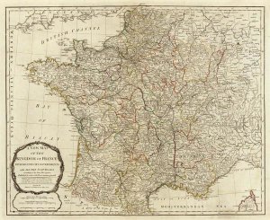 Thomas Kitchin - A new map of the Kingdom of France, 1790