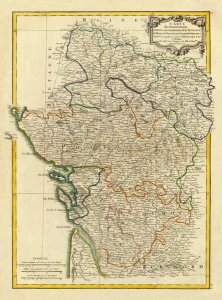 Rigobert Bonne - Anjou, Saumurois, Touraine, Poitou, Aunis, Saintonge, Angoumois, 1771