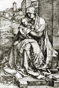Albrecht Durer - The Virgin Mary With The Infant At The City Wall