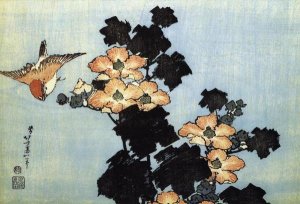 Hokusai - Hibiscus And Sparrow