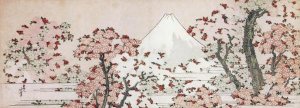 Katsushika Hokusai - Mount Fuji With Cherry Trees In Bloom, ca. 1800 - 1805