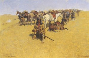 Frederic Remington - An Old Time Plains Fight