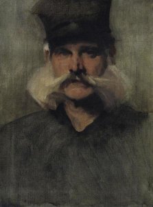 John Singer Sargent - Study of a Man Wearing a Tall Black Hat