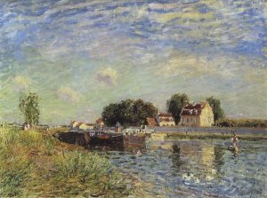 Alfred Sisley - Le canal du Loing a Saint-Mammès