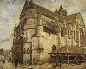 Alfred Sisley - The Church At Moret Icy Weather