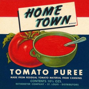 Retrolabel - Home Town Brand Tomato Puree
