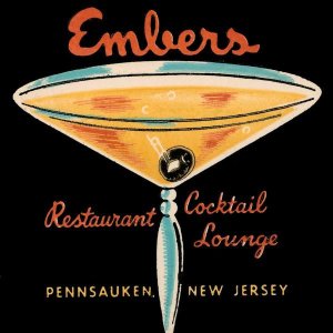 Vintage Booze Labels - Embers Restaurant Cocktail Lounge