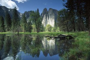 Tim Fitzharris - Granite reflecting in pool, Yosemite National Park, California