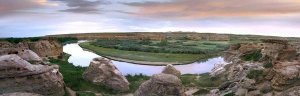 Tim Fitzharris - A bend in the Milk River, Writing-on-stone Provincial Park, Alberta, Canada