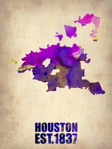 NAXART Studio - Houston Watercolor Map