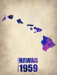 NAXART Studio - Hawaii Watercolor Map