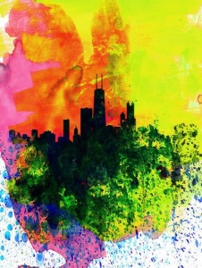 NAXART Studio - Chicago Watercolor Skyline