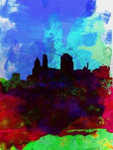 NAXART Studio - Cincinnati Watercolor Skyline