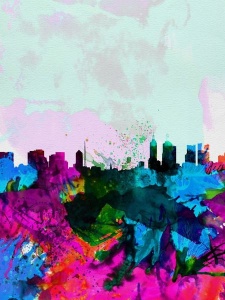 NAXART Studio - Melbourne Watercolor Skyline