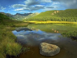 Tim Fitzharris - Reflection at Mount Powell and Piney Lake, Colorado